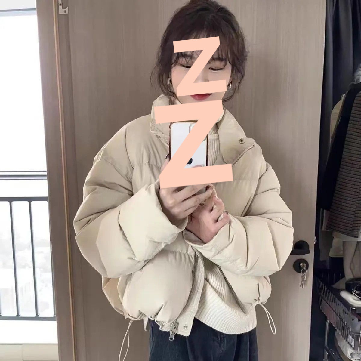 韩国东大门羽绒服女短款2025年秋冬新款宽松加厚小个子面包服外套