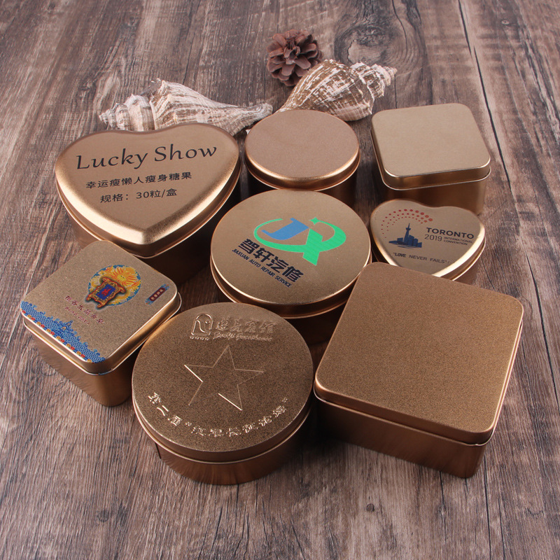 1万个正方形马口铁盒长喜糖盒子铁罐糖果小收纳包装盒印刷logo定制