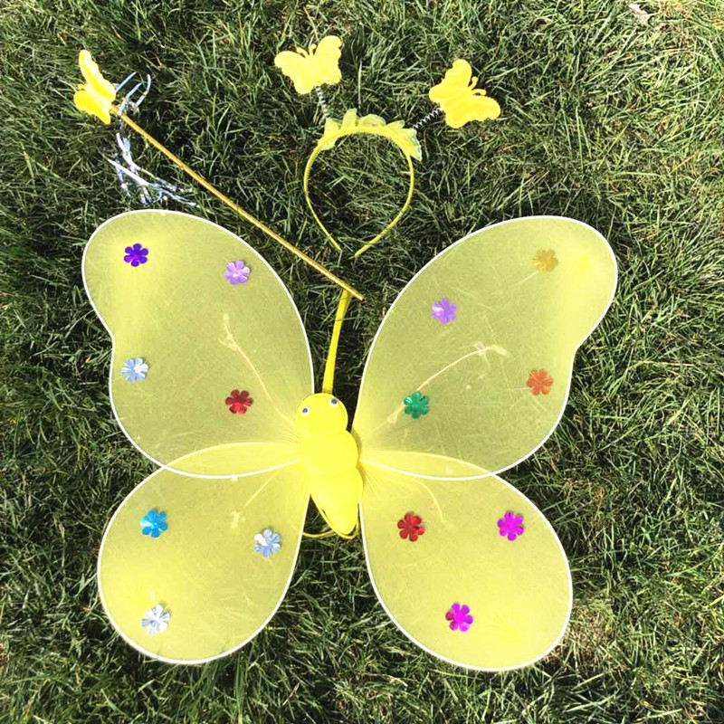 Light-Emitting Butterfly Wings Children's Performance Light-Emitting Butterfly Props LED Luminous Toys Night Market Stall Wholesale