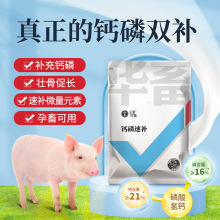 华畜钙磷速补优补磷酸氢钙猪牛羊饲料添加剂禽鸡用补钙补磷益生素