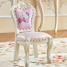 欧式小椅子儿童家用靠背椅实木加厚宝宝小餐椅家用现代创意小椅子