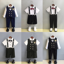 夏季男童礼服套装六一儿童节主持人演出服花童小西装幼儿园毕直销