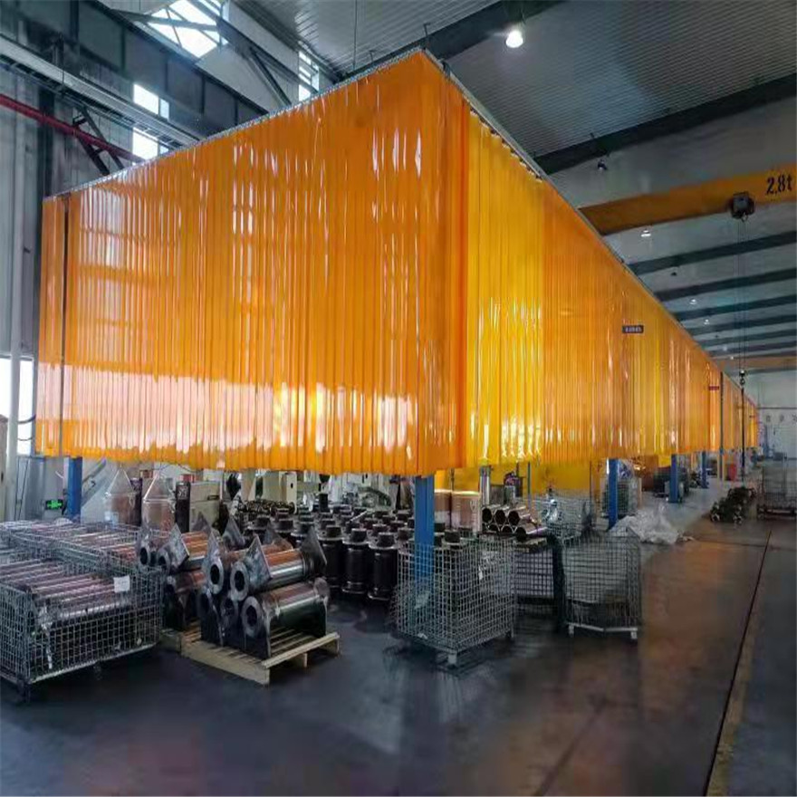 加工移动式防弧光软帘推拉折叠门帘可滑动式焊光遮光帘