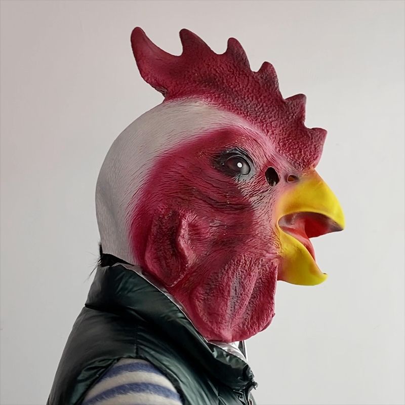 疯狂动物城搞笑公鸡头动物头面具头套 万圣节化妆舞会派对cos道具