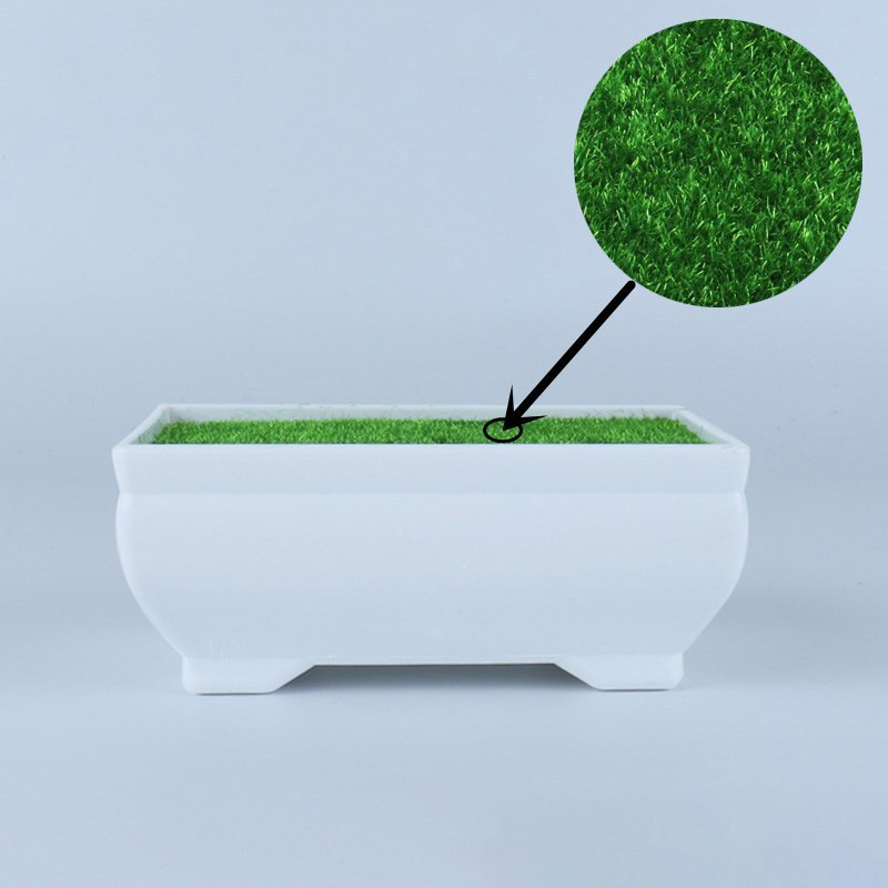 仿真花长方形花盆 泡沫植绒仿真盆景花盆假陶瓷花盆