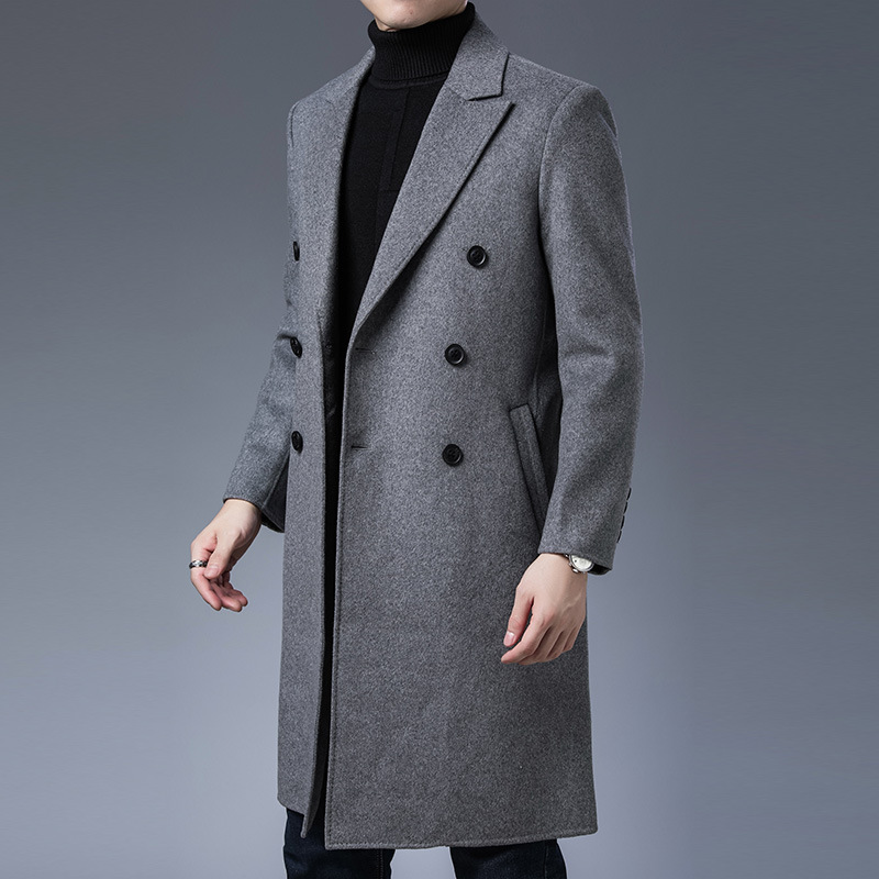 秋装新款男士风衣轻熟风男式中长款薄大衣韩版宽松大衣外套风衣男