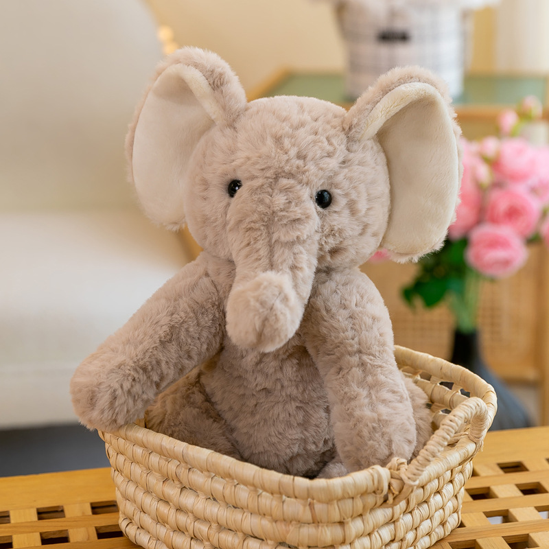 Super Cute Soothing Elephant Plush Toy Pillow Simulation Baby Elephant Doll Children Sleep Companion Girls' Gifts Doll Wholesale