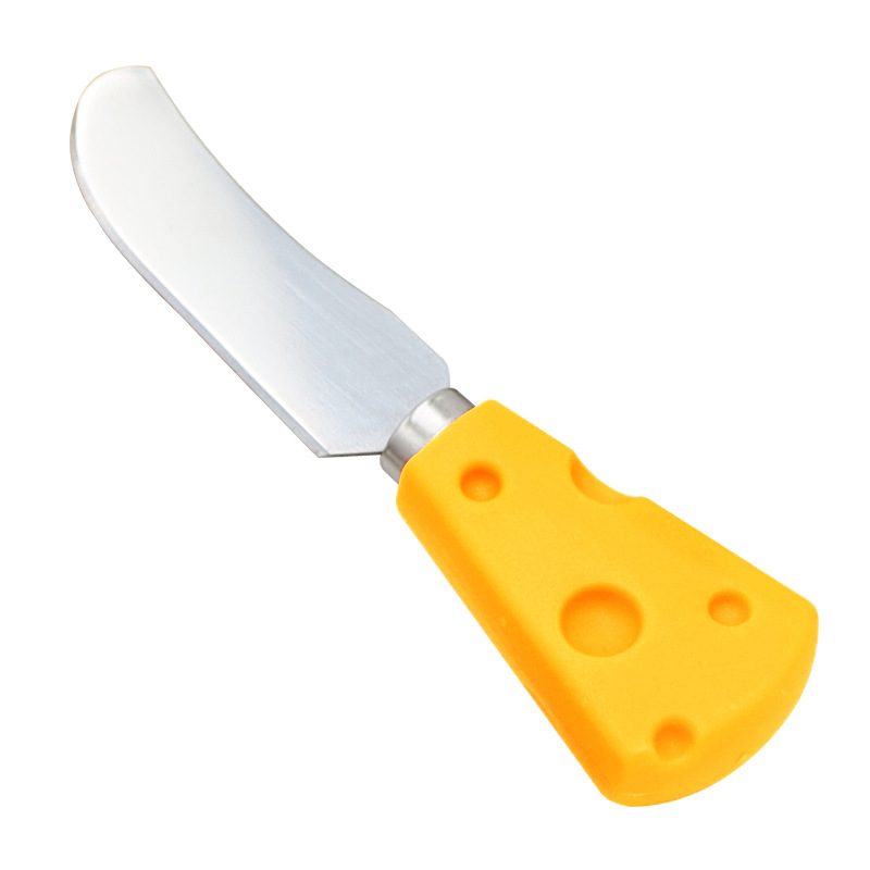 Cross-Border Stainless Steel Wooden Handle Cheese Knife Cheese Knife Butter Pizza Cutter Jam Cake Tool Cheese Knife and Fork Set