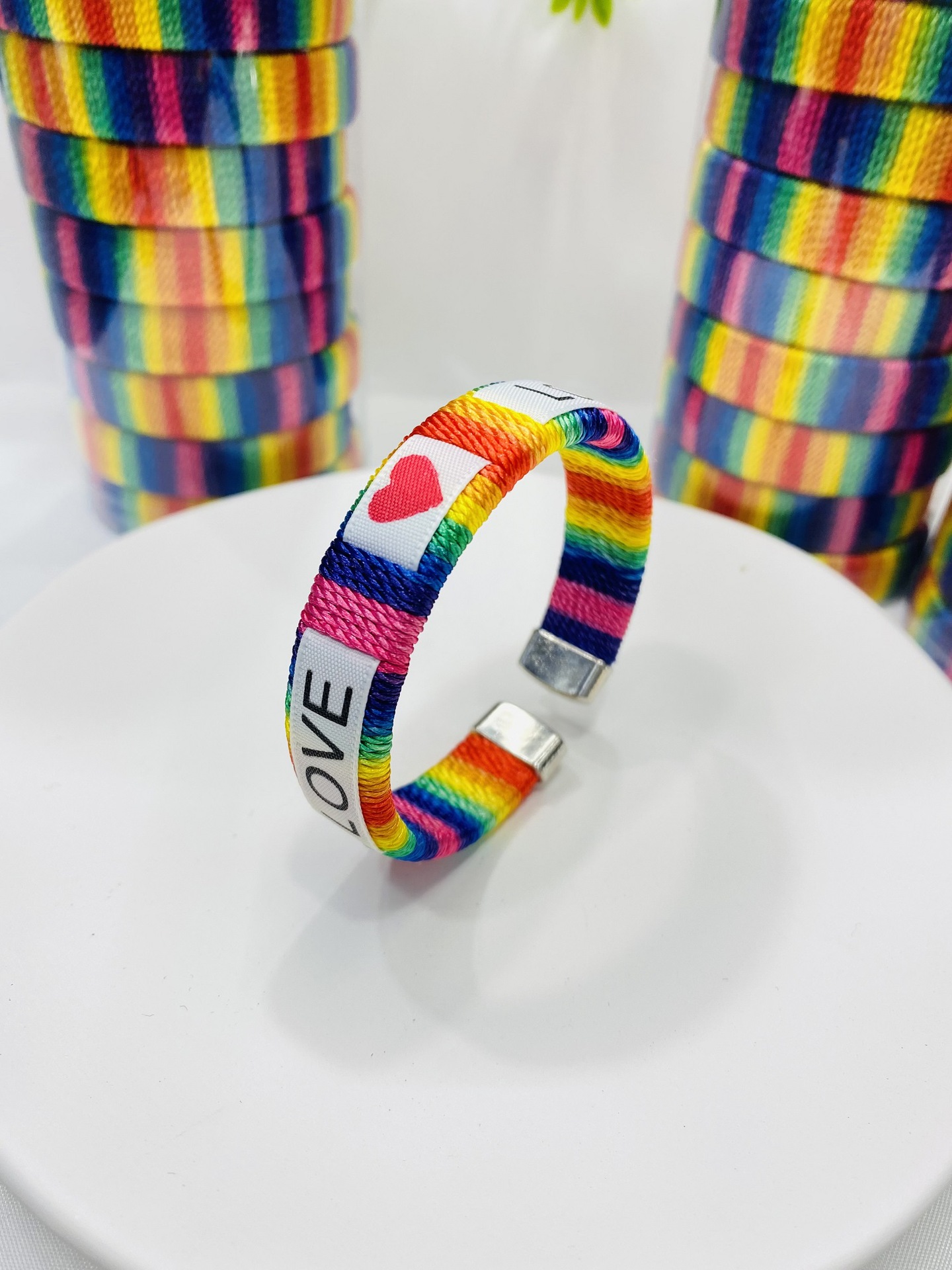 LGBT Gay Six-Color Colorful Thread Woven Rainbow Bracelet Love Colorful Ropes Girlfriend Couple Gift Bracelet