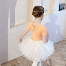 儿童舞蹈服女童练功服夏季短袖套装幼儿中国舞考级芭蕾舞裙白纱裙