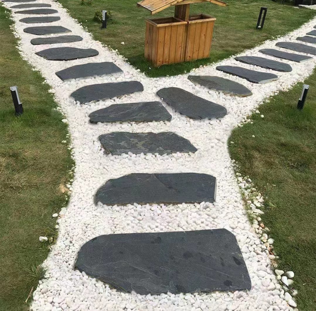 青石板踏步石花园草坪园林室外汀步庭院地砖户外垫脚铺路脚踏石