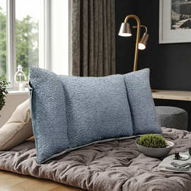 跨境专供新款冬季汽车坐垫通用靠垫泰迪绒款免绑座垫细腻腰靠牢固