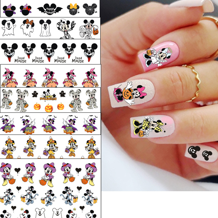 卡通美甲贴纸指甲贴halloween cartoon nail art stickers she264