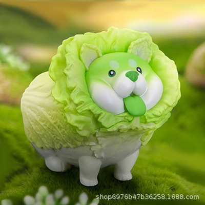 蔬菜精灵系列盲盒手办白菜狗代加工大蒜喵莲藕狐全套可爱公仔