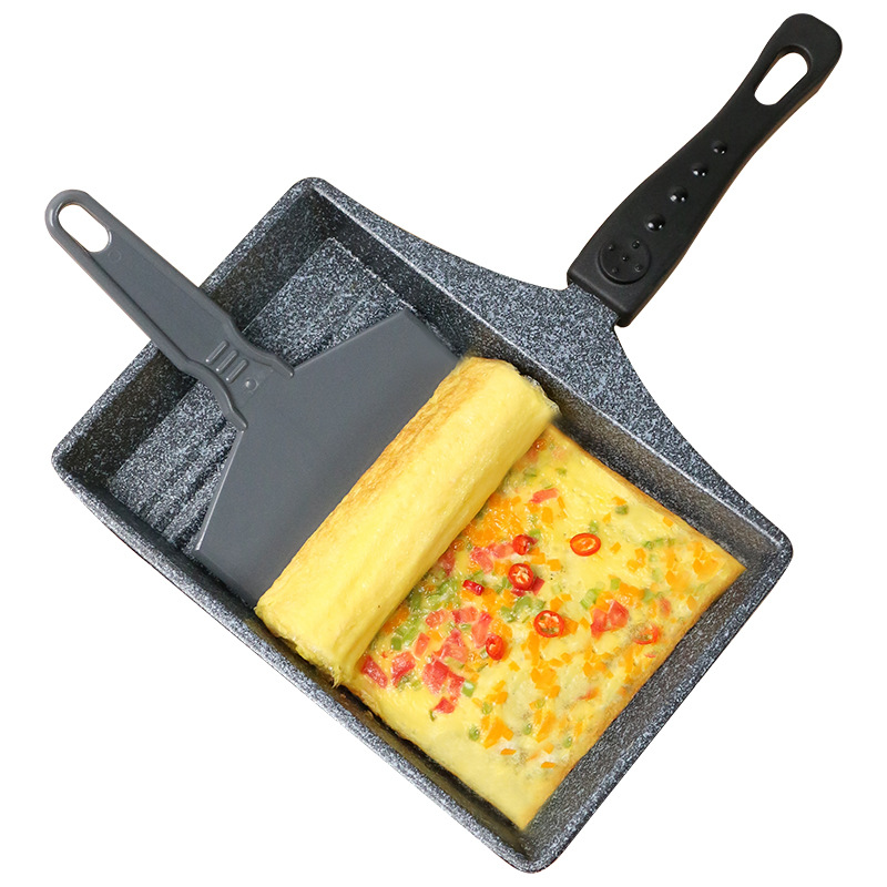 Tamagoyaki Pot Tamagoyaki Medical Stone Non-Stick Pan Japanese Egg Roll Pot Frying Pan Omelette Maker Fried Omelette