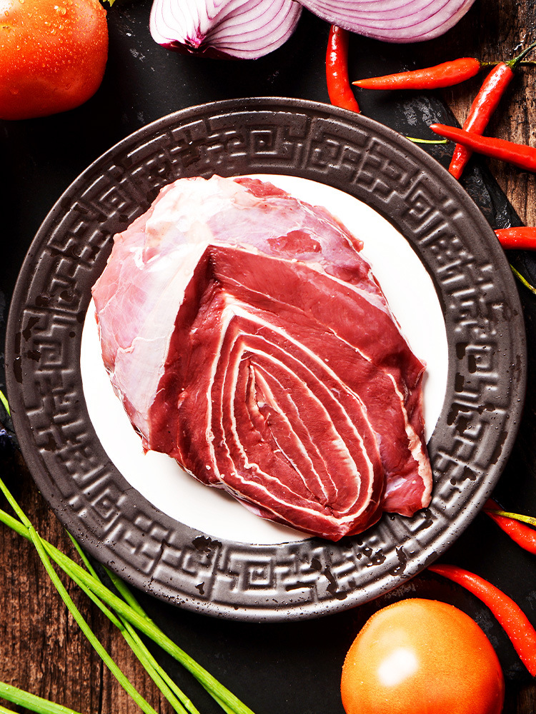 国产原切黄牛牛腱子肉2000g新鲜冷冻金钱腱生鲜牛肉健身牛腿肉4斤