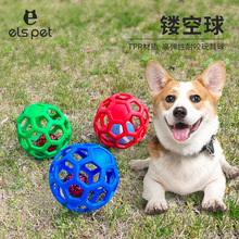 二郎神狗狗玩具镂空球TPR塑胶耐咬弹力橡胶球 铃铛宠物玩具球批发