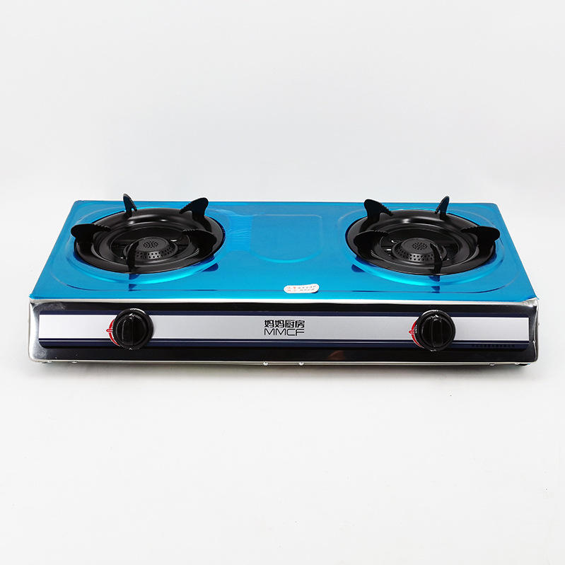 煤气灶双灶台式双眼钢面燃气灶液化气外贸燃气灶具厂