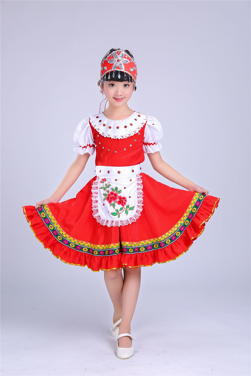 儿童俄罗斯族演出服民族舞蹈服装现代舞台表演服男童少数民族宫廷