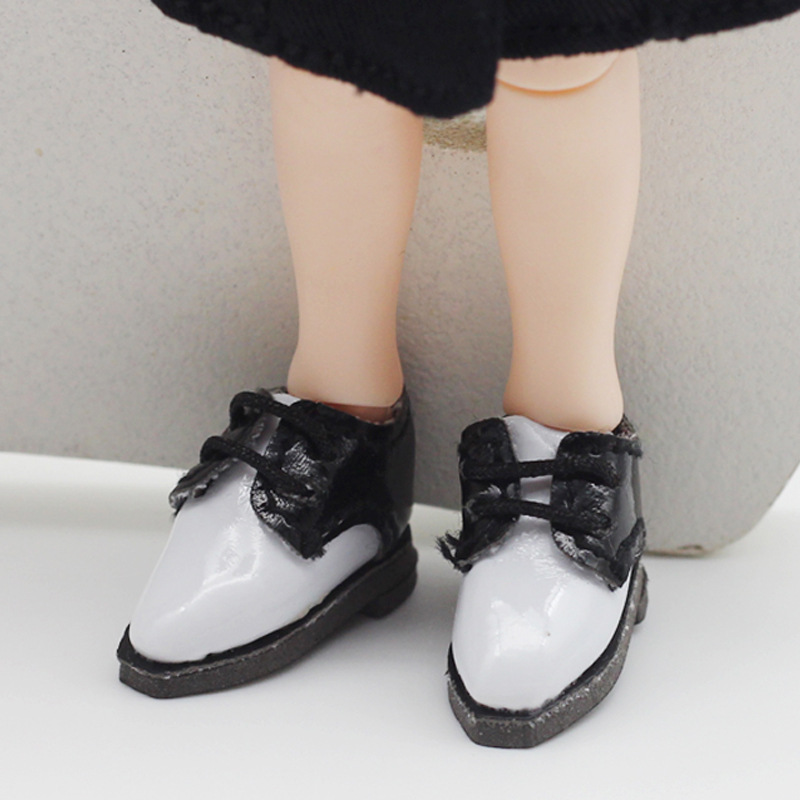 ob11鞋子gsc粘土人娃娃靴子美结猪dod娃方头鞋子皮鞋2.4*1.