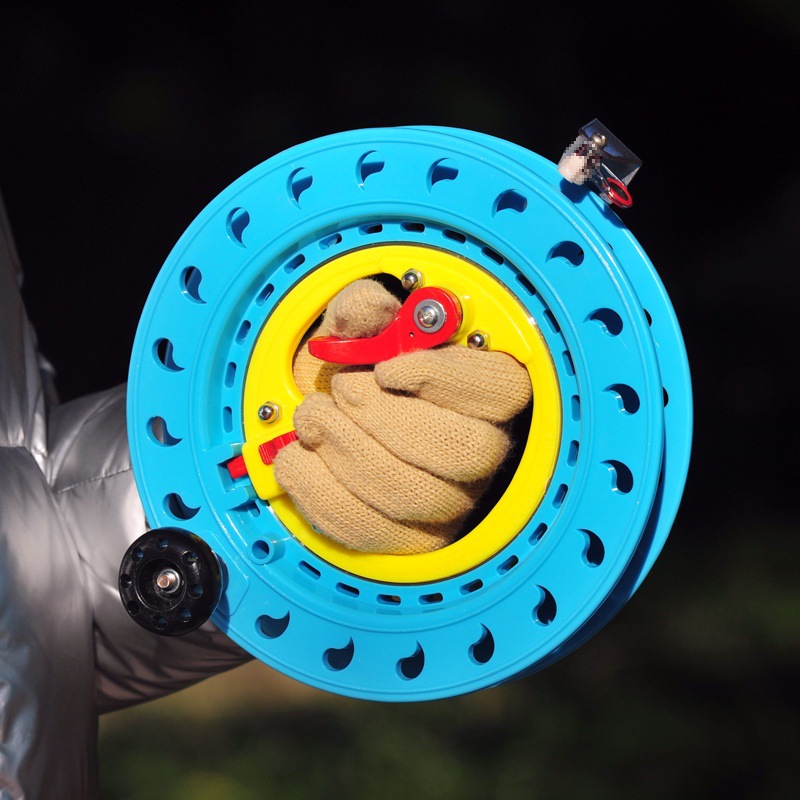 新款大轴承风筝线轮盘儿童成人手握轮abs轮胎线轴收线器