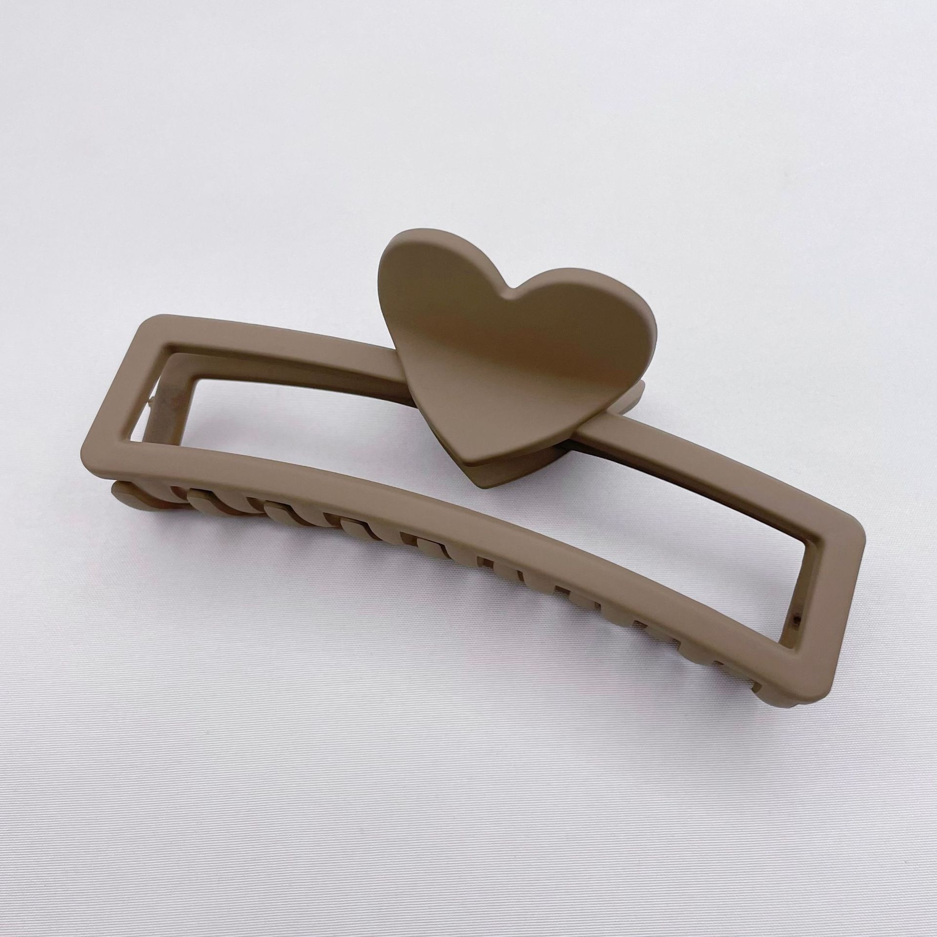 Cross-Border Frosted Love Square Crescent Grip Back Head High Ponytail Shark Clip Barrettes Female Hair Accessories Wholesale