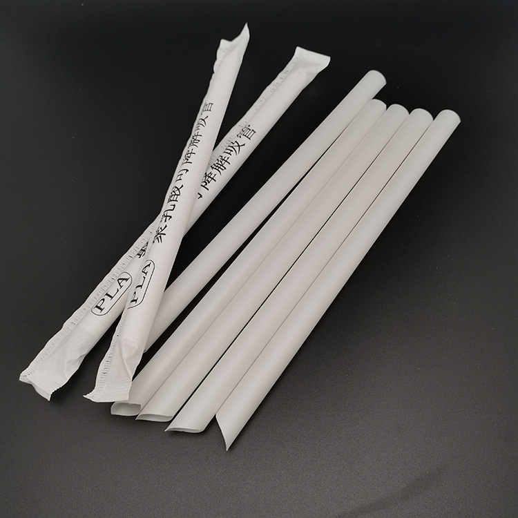 独立牛皮纸包装pla吸管 厂家批发咖啡珍珠奶茶一次性可降解吸管