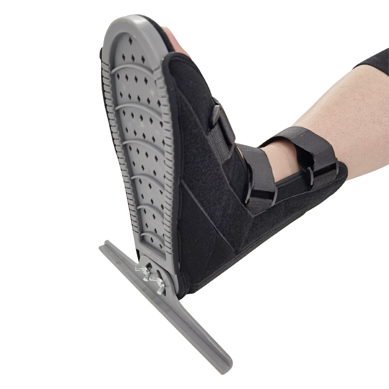 防旋转丁字鞋骨科黑色加强固定护踝橡胶底约束鞋医用丁字足托