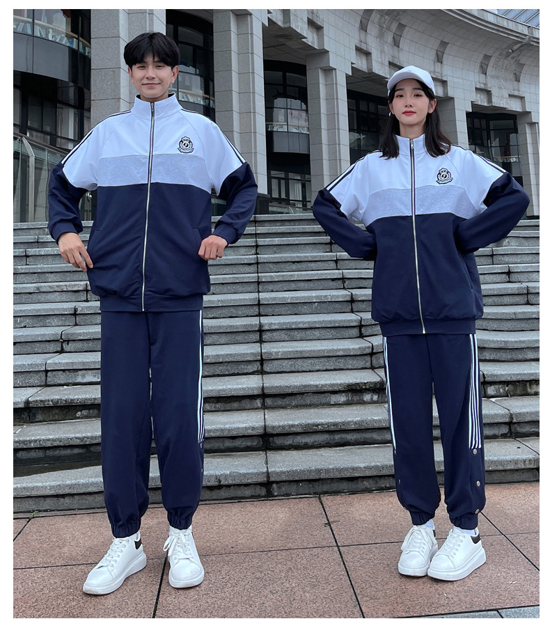 中学生校服 韩版运动休闲风 班服 宽松舒适 外出春游运动会穿批发