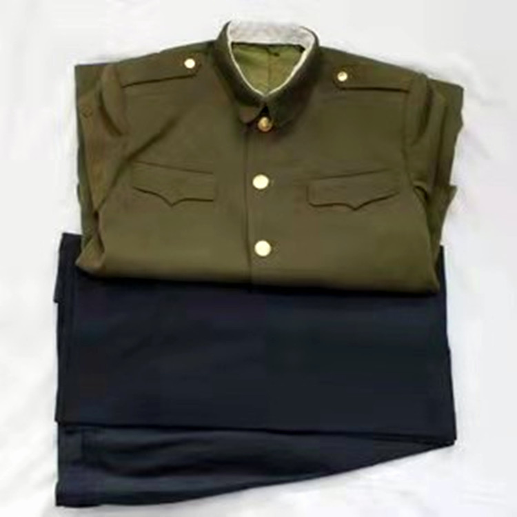 批发87校官马裤呢冬常服老式毛料军装老兵服老年毛呢中山服套装