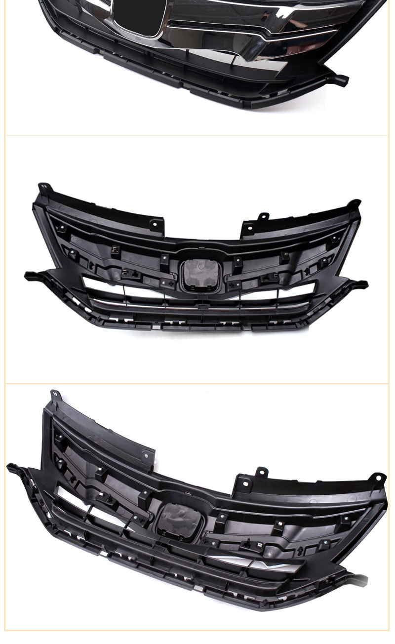 适用本田14/15/16款锋范改装前中网 电镀进气格栅 改款前脸通风网