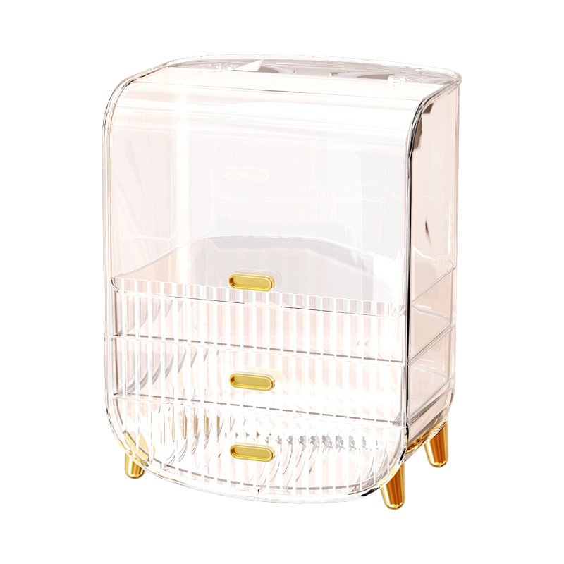 Cosmetics Storage Box Dustproof Skin Care Products Desktop Storage Rack Dresser Acrylic Mask Storage Box Large Capacity