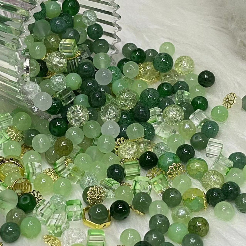 Epoxy Accessories Mixed Jade Beads Stone Beads Glass Beads Diy Ornament Bracelet Get Braid Rope Beads 80 Factory Wholesale