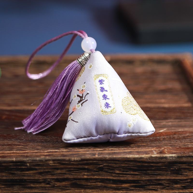 Dragon Boat Festival Sachet DIY Material Package Embroidery Perfume Bag Tassel Chinese Style Zongzi Sachet Car Blessing Small Blessing Fruit