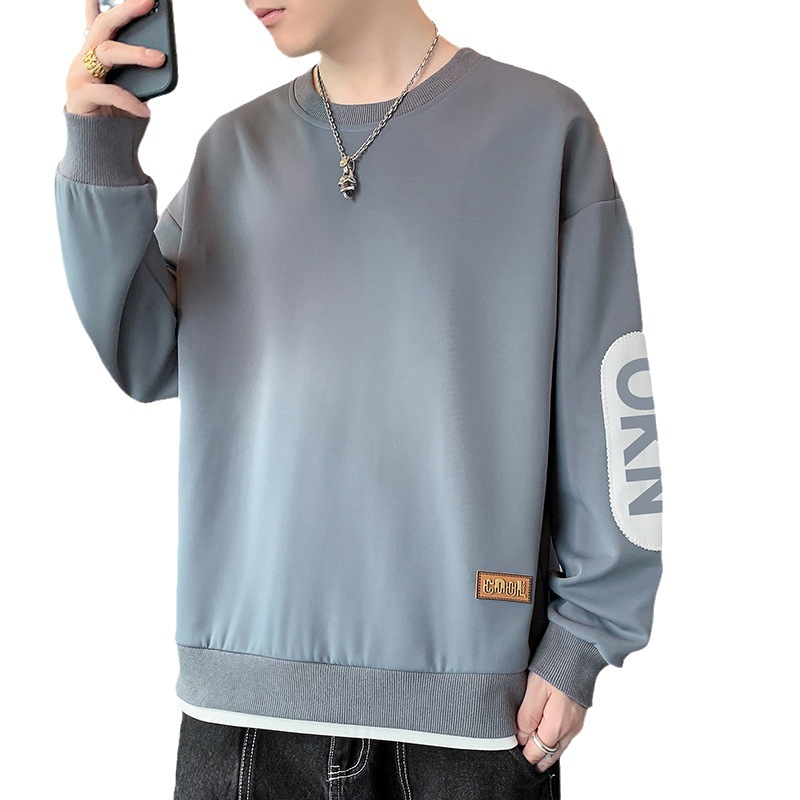 Men's Sweater 2023 Autumn and Winter New Korean Style Fashion Brand round Neck Loose Casual Ins Men's T-shirt Bottoming Shirt Men's Clothing