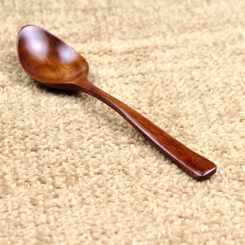 中式荷木新款天然原木汤勺饭勺粥勺木勺 环保木制餐具调羹勺子