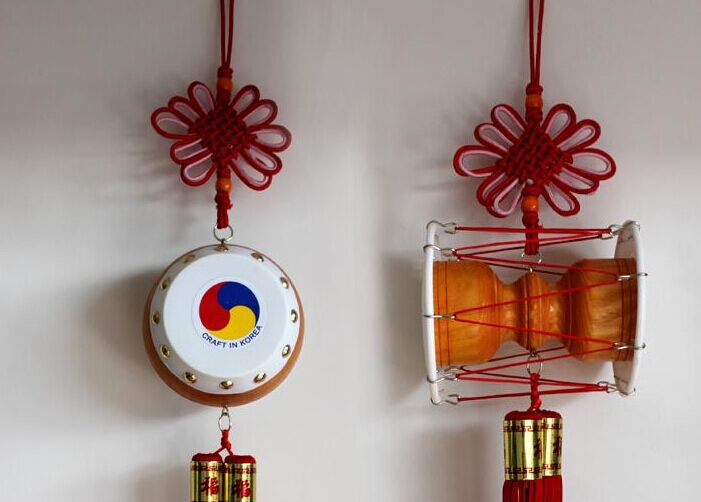 韩国亚克力鼓 圆鼓长鼓w 朝鲜民族料理店挂饰 开业装饰品幸福挂件