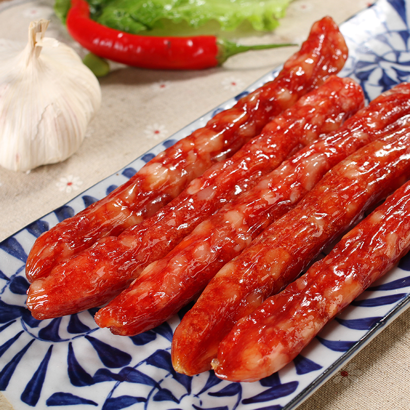 皇中皇广式小腊肠纯肉农家自制特产香肠手工肉肠腊肉腊味400g