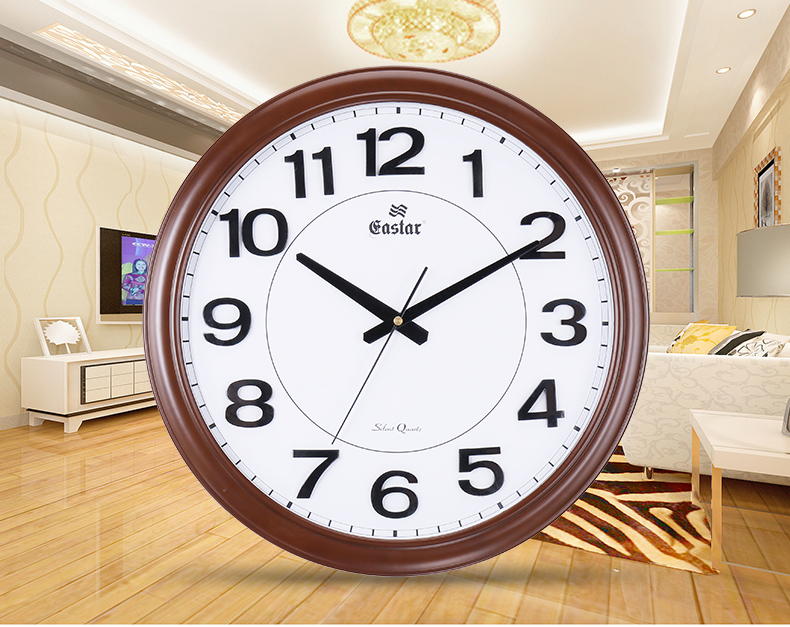 真人语音整点说话报时钟表时尚家用简约挂钟客厅卧室音乐挂表