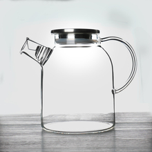 大容量加厚冷水壶透明带盖果汁杯耐热过滤玻璃凉水壶牛奶杯昌嘉