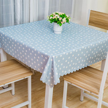 VQA3桌布防水免洗防油餐桌布防烫茶几垫正方形八仙台布格子长方形
