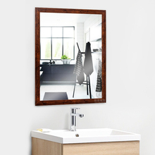 7W欧式粘贴浴室镜子化妆镜梳妆台洗手间厕所卫生间镜子贴墙壁挂带