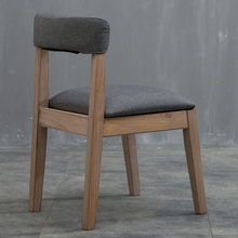 7T纯色现代简约做旧时尚组装布艺餐厅餐椅休闲咖啡椅西餐实木椅子
