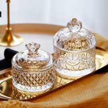 米诺水晶罗马玻璃罐精致浮雕小糖果罐新婚喜庆化妆首饰收纳储泉滋