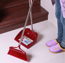 IP9D扫帚簸箕组合塑料扫把簸箕套装软毛木地板笤帚不锈钢杆子