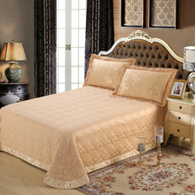 61N欧式纯棉绗缝夹棉床盖单件加厚床罩双人床笠床盖三四件套