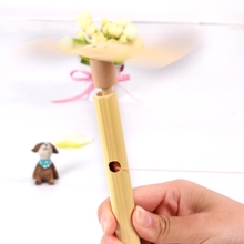 拉线竹蜻蜓传统怀旧儿童户外木制玩具 哆啦A梦飞行器悠悠球溜溜球