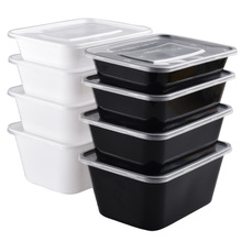 长方形一次性餐盒商用便宜外卖便当打包盒食品级塑料饭盒加厚带盖