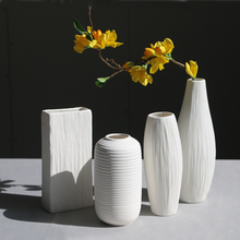 北欧ins简约白色陶瓷花瓶摆件小清新家居装饰品 桌面客厅干花世贵