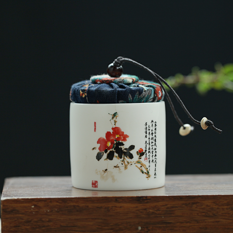 tuf4 ceramic tea pot small portable mini pu-erh black tea green tea scented tea empty packaging box universal